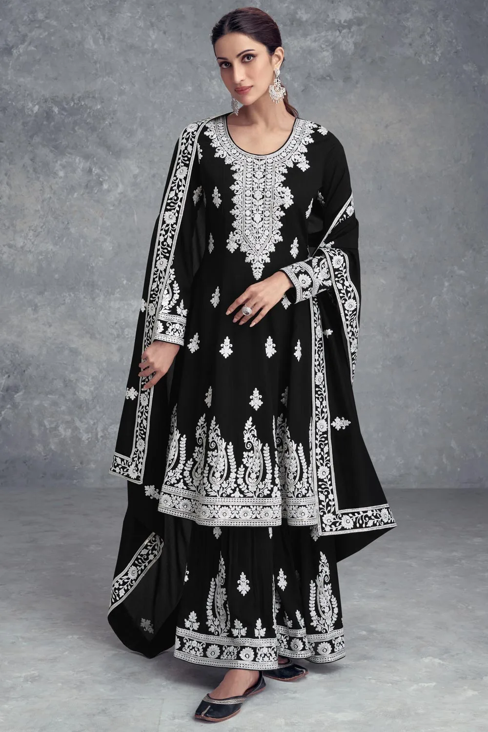 Black Sharara Dress